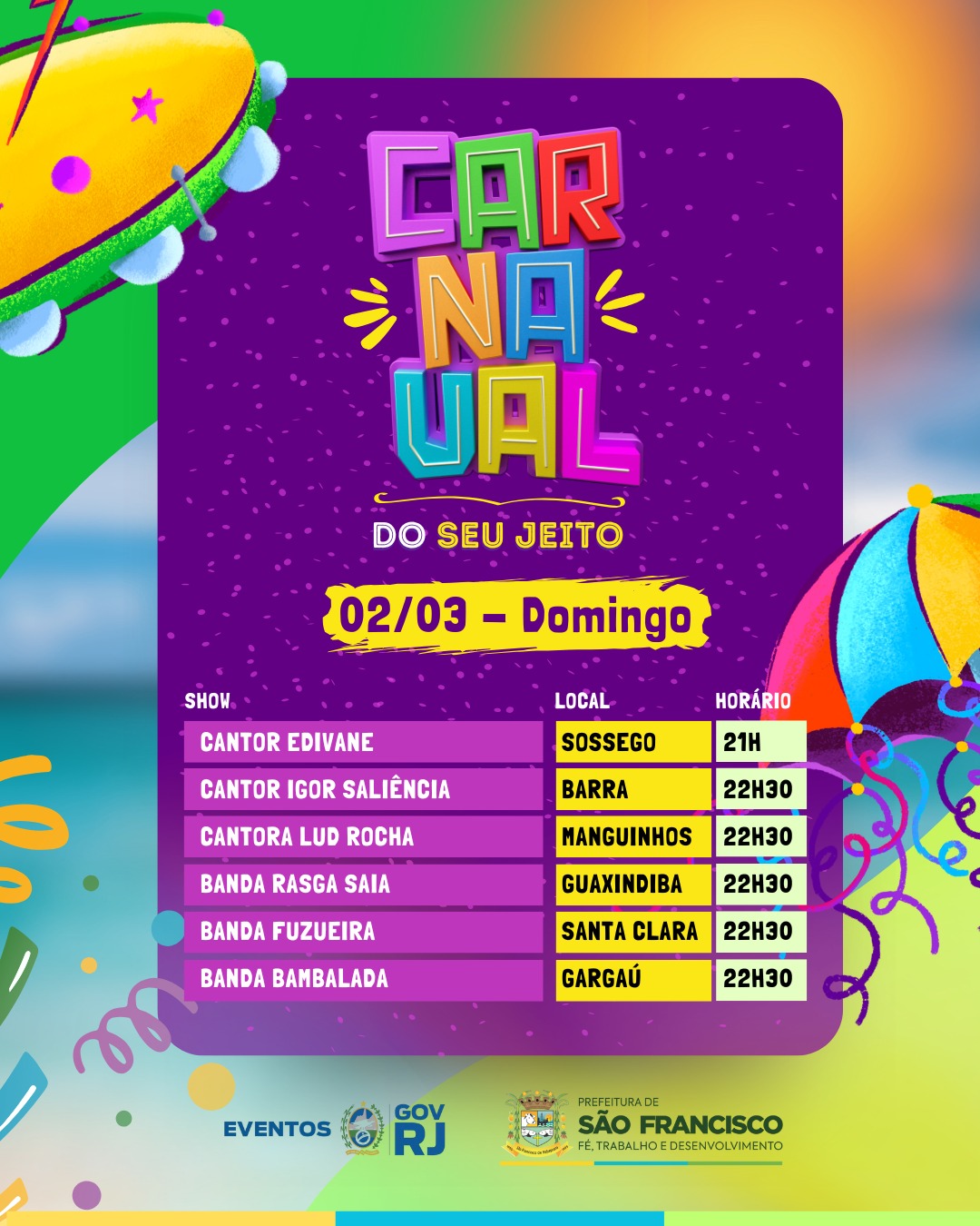 SHOWS CARNAVAL DO SEU JEITO 2