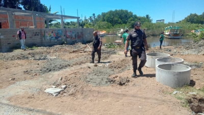 Nova ação da Sema apreende material em obra irregular na localidade de Gargaú